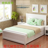 新款包邮白色实木床高箱床松木床储物床气压床简约床欧式床1.5米