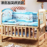 无漆带护栏多功能双层婴儿床实木婴幼儿摇篮床儿童床加长宝宝床