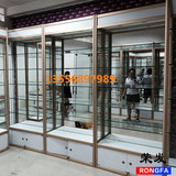 广州化妆品展柜玻璃展示柜工艺品茶叶展柜样品模型钛铝合金展示柜