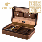 cohiba雪茄盒 便携雪茄皮套 进口雪松木雪茄保湿盒 配剪刀+打火机