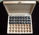 特价48格精油收纳盒木盒子大包装盒纯天然原木胡桃实木放5ml10ml