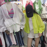 2016夏季韩国代购超薄短款长袖防晒衣百搭大码开衫服透气外套衫女
