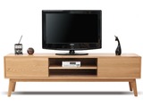北欧纯实木电视柜茶几组合套装简约白橡木日式客厅家具特价