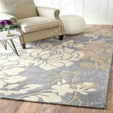 时尚欧式灰色宜家地毯客厅茶几沙发地毯卧室床边手工腈纶地毯定制