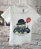 现货 韩国童装代购 男童夏装 bb超酷卡通小汽车br儿童个性短袖T恤