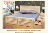 松木双人床  高箱床储物床 环保实木床带抽屉  新款箱体床收纳床