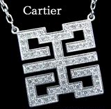 二手卡地亚Cartier珠宝首饰钻石项链吊坠日本直邮M725