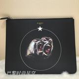 正品Givenchy/纪梵希意大利16男士新款狒狒猴子手拿包信封包现货