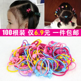 韩版女儿童发绳发饰头绳小皮筋发带头饰品橡皮筋头花发圈约100根