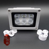 厂家供货可定制LED点阵车牌监控补光灯6灯杯白光补光灯6W30度30米