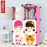 大号塑胶卡通简易儿童衣柜宝宝收纳柜组合成人塑料树脂组装衣橱柜