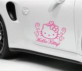 kitty KT车尾贴 前盖 车门 侧窗玻璃 可爱卡通女生 汽车贴花 车贴