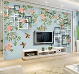 欧式无缝墙布客厅中式墙纸壁画大型背景墙电视3d壁纸现代简约壁布