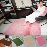 特价法兰绒纯色地毯儿童爬行垫超柔客厅卧室床边毯方形可机洗地垫
