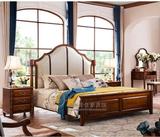 厂家直销美式高档全实木双人床 欧式1.8米1.5米布艺婚床卧室家具