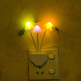 创意现代电子小礼品智能家居新奇LED光控感应蘑菇床头灯 小夜灯
