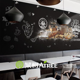 莱树咖啡订制壁纸定制壁画背景墙画欧式复古酒吧西餐厅咖啡厅墙纸