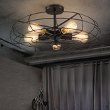 古德 美式乡村工业创意个性餐厅灯阳台欧式复古书房电风扇吸顶灯