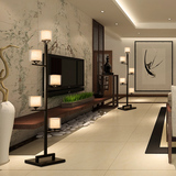 新中式落地灯 现代简约欧式美式客厅卧室书房创意复古落地灯台灯
