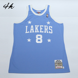 NBA mitchell湖人队kobe科比8号四星复古球衣 篮球背心球衣 现货