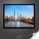 新上海/外滩东方明珠装饰摄影-壁挂画上海现代城市风景风光老照片