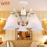 客厅吊灯 欧式灯具 简约田园餐厅复古法式美式白色玻璃大气卧室灯