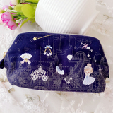 包邮 日单petit fleur灰姑娘公主刺绣化妆包 手拿包 实用携带小包