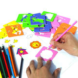 新品儿童绘画模板 彩色画笔宝宝画画套装礼盒儿童创意礼物1-3-6岁