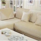 米色雪尼尔沙发垫巾套布艺防滑真皮四季现代简约欧式组合客厅全盖