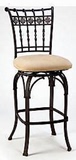 时尚简约前台吧台椅子欧式铁艺软垫酒吧桌椅美式做旧铁艺高脚凳