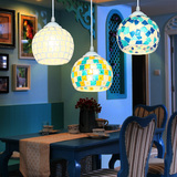 田园风格地中海单头小吊灯创意三头餐厅咖啡厅吊灯玄关过道走廊灯