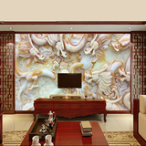 客厅背景墙瓷砖沙发电视背景墙砖中式立体雕刻仿古九龙戏珠黄龙玉