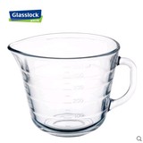 进口Glasslock玻璃热牛奶杯耐热钢化玻璃微波炉量杯带刻度水杯子