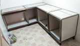 瓷砖橱柜 整体橱柜 柜体定做瓷砖橱柜 陶瓷橱柜铝合金 铝材防水柜
