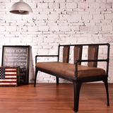 美式loft铁艺沙发卡座 咖啡厅餐厅桌椅组合复古酒吧实木餐桌餐椅