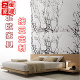 实木橡木床北欧日式榻榻米床可定做烤漆1.8米1.5双人床简约现代