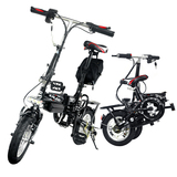 12寸电动自行车迷你型成人2人 折叠式锂电池36V48V 代步双人女式
