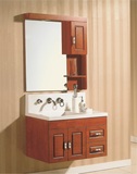 卫浴现代简约橡木浴室柜组合洗手脸盆面池洗漱台梳洗镜卫生间吊柜
