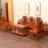 新中式仿古实木沙明清古典发象头榆木沙发宫廷式沙发组合定制家具