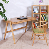 北欧实木1.2米带抽书桌日式简约现代橡木电脑桌子办公家用写字桌