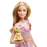 芭比娃娃套装礼盒Barbie姐妹与小狗宠物儿童礼物女孩过家家玩具