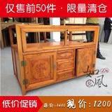 中式新款实木仿古柜珠宝柜看宝台榆木陈列柜玻璃柜展示柜首饰品柜