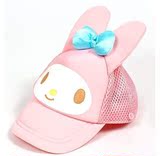 日本原单MELODY儿童春夏季鸭舌帽 1-3岁女童宝宝网眼棒球遮阳帽