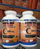 2瓶包直邮 加拿大Kirkland可兰维生素C VC 500mg橙味咀嚼片400粒