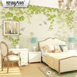 壁画大师 现代田园壁纸绿树叶壁纸 卧室客厅背景墙纸装饰定制壁画