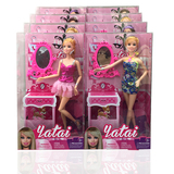 厂家直销益智芭比公主档PVC礼品盒装芭比娃娃女孩洋娃娃童玩具