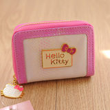 包邮出口日韩hello kitty可爱KT紫白款卡片包 韩版女式多卡位卡包