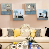 现代画欧式抽象地中海风格无框装饰画客厅卧室画沙发背景墙壁挂画