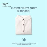 韩版儿童白色长袖衬衫花童礼服男童主持演出服女童纯棉衬衣小童装