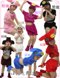 儿童动物表演服装红猪白猪粉猪黑猪蓝猪玫红猪衣服三只小猪演出服